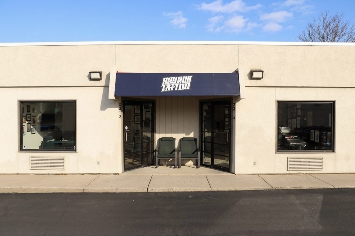 The Spy Run Tattoo storefront at 2315 Spy Run Avenue, Fort Wayne, Indiana